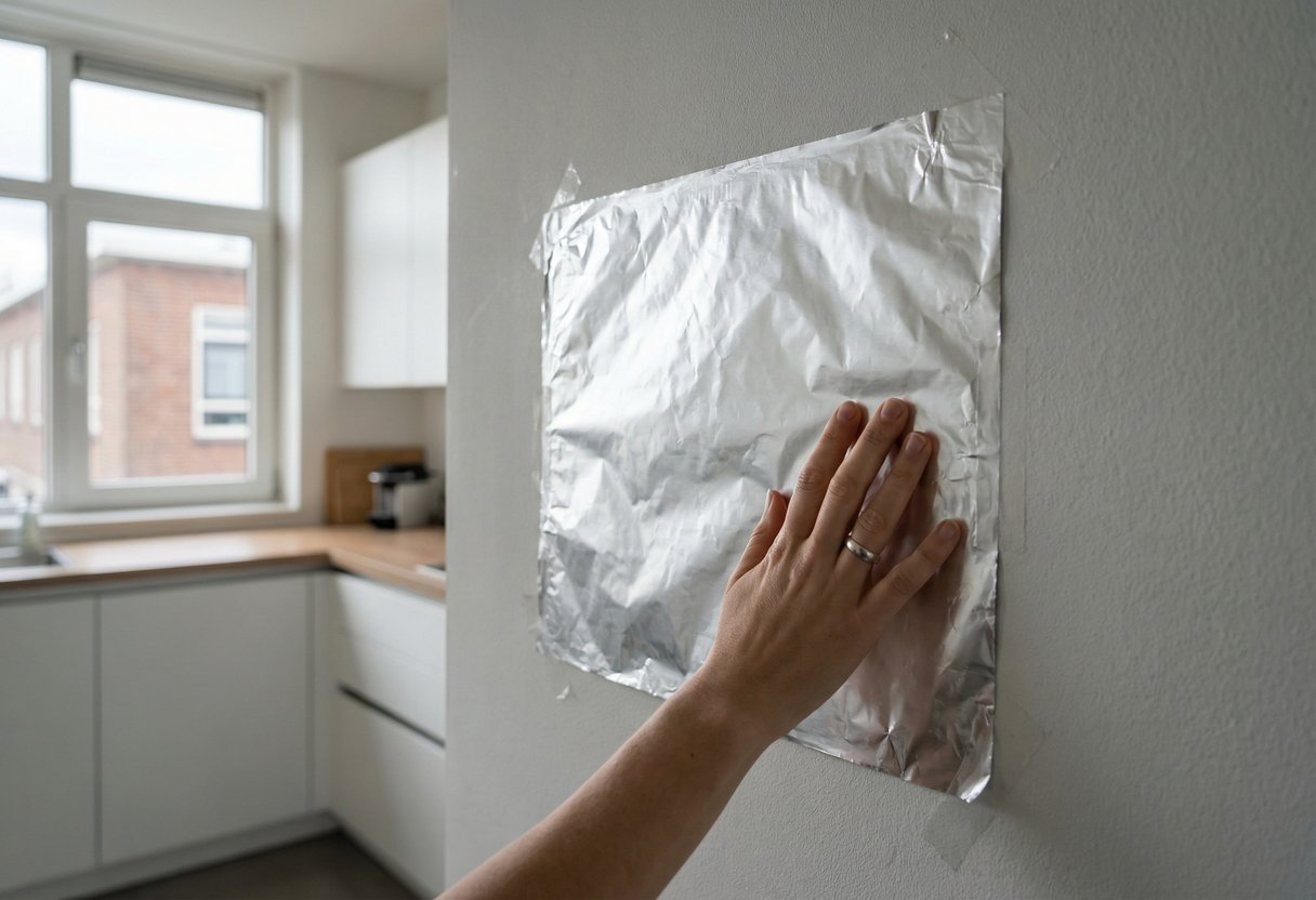 aluminiumfolie detecteren vocht muren